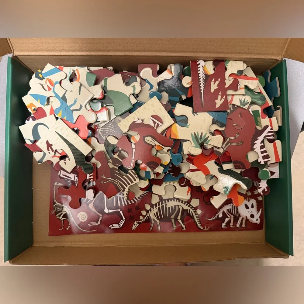 Mudpuppy Dinosaur 2-in-one 100pc Puzzle